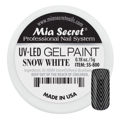Mia Secret Professional Nail System UV/LED Gel Paint - 5 grams 5 g, White 