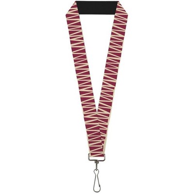 Buckle-Down Lanyard-1.0''-Zig Zag Doodle Tan/red 22'' x 1'' Multicolor (US IMPORT)