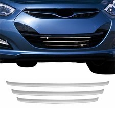 Grill Leiste Kühlergrill für Hyundai i40 2011-2014 Edelstahl Chrom 3 tlg