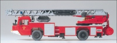 H0 Magirus Drehleiter DLK 23-12 n.B. Fertigmodell Preiser 35012