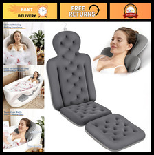 Full Body Bath Cushion Pillow with 160 Suction Cups, Neck Support Mat, Laundry B