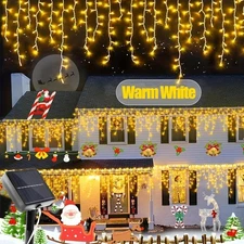 Christmas Lights Outdoor Decorations 96-960 LED 8 Modes Curtain String Light US