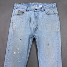 Vintage Levis Jeans Mens 34x29 Blue 90s Orange Tab Faded Distress 505 Tag36x30 