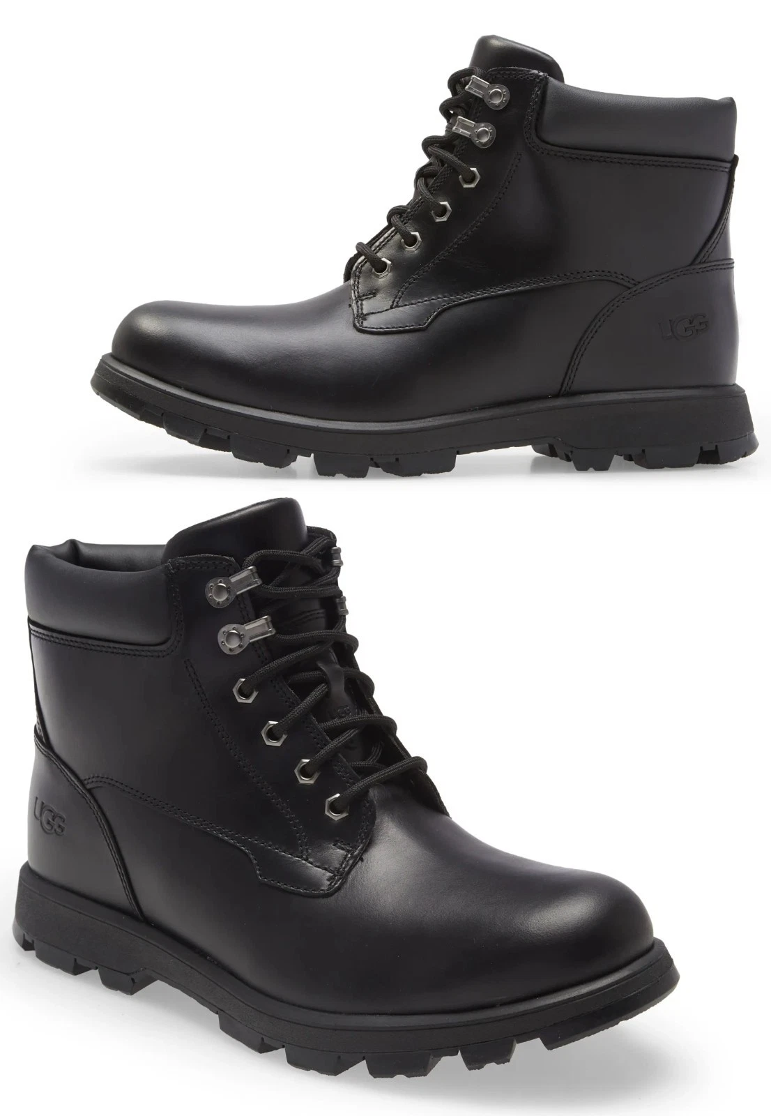 UGG Stenton Men's Waterproof Leather Lace-Up Winter Ankle Boots Black Size 12
Opens in a new window