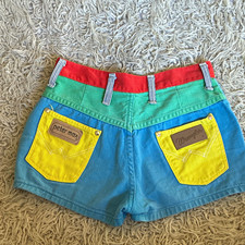 Wrangler Peter Max 70s Unisex Colorblock Cotton Shorts 7/8 Pockets Made in USA