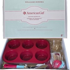 AMERICAN GIRL Cupcake Baking Set By Williams Sonoma New Open Box Missing Liners