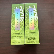 Fenty Beauty Gloss Bomb Ice x 2 - Cucum'Brrr 0.3 oz NIB Limited Edition