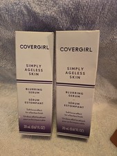 New Lot Of 2 CoverGirl Simply Ageless Skin Blurring Serum Soft Flawless Finish