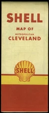 Shell Gasoline Road Map Metropolitan Cleveland 1950