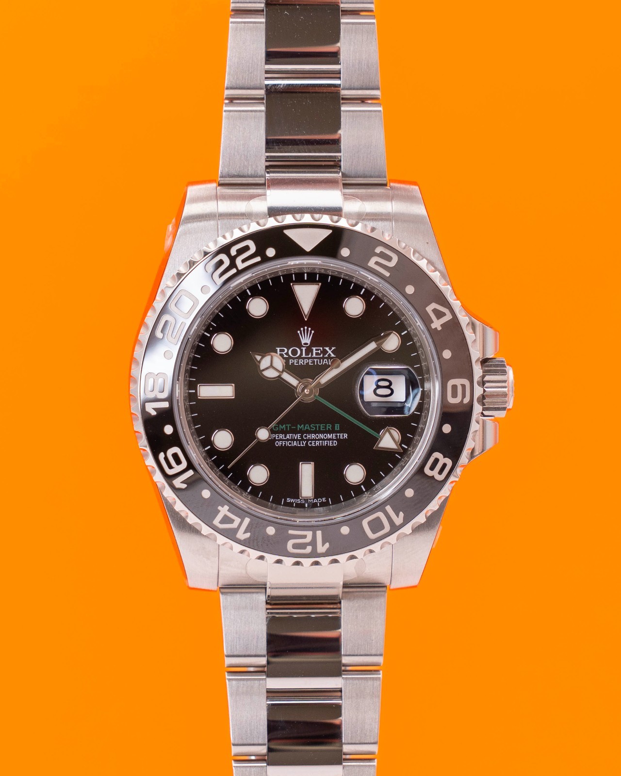 Rolex GMT Master II 40mm 116710LN Black Green Arrow 2016