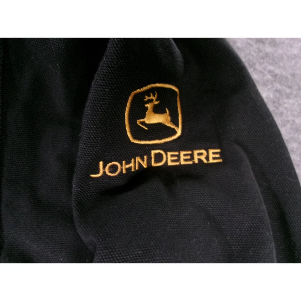 John Deere Jacket Mens 2XL Black Brown Quilted Nor Trax Workwear Chore Canvas - Image 4 of 4