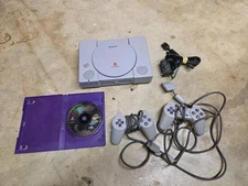 Sony PlayStation 1 PS1 SCPH-9001 Console System Bundle tested Works great