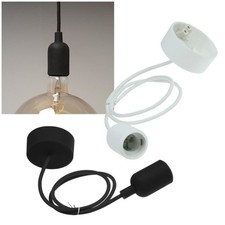 Pendel-Leuchte Lampen-Aufhängung E27 Fassung 230V Textil-Kabel Lampen-Pendel
