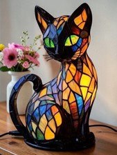 Cosy-Glow Moggy Cat Lamp Handmade In Hebden Bridge Yorkshire UK