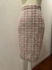 Chanel Tweed Skirt Fabric Multicolor Size 34 From Japan 155147K Authentic
