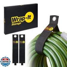 Heavy-Duty Wrap-It Storage Straps, 28-inch (2 Pack) - Hook and Loop Garden Ho