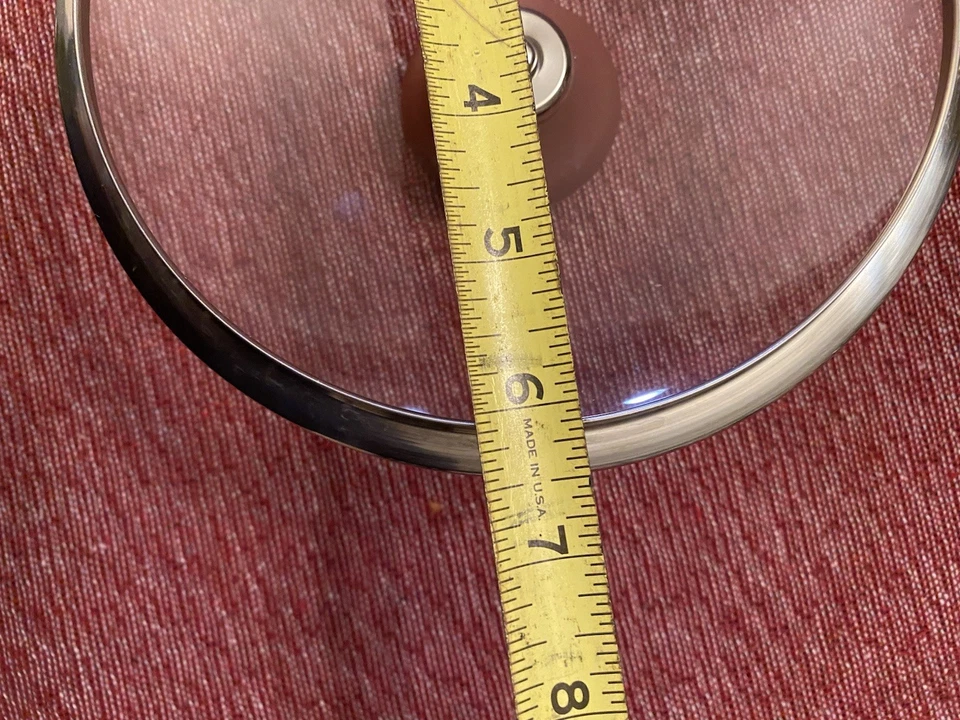 PD Paula Dean Olla Sartén Vidrio Transparente Tapa Pequeña 6-1/2” Rojo Perilla Mango Repuesto Foto 3 de 3