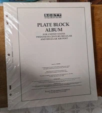 Scott Plate Block Album For U.S. 20th Century Regular & Regular Air Post...