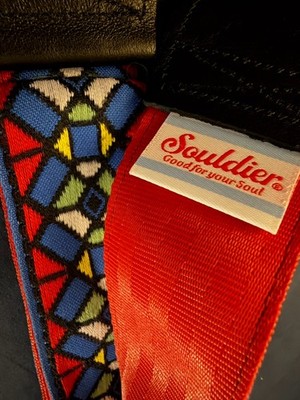 Souldier ''Stained Glass'' Red Pattern 2'' Guitar Strap