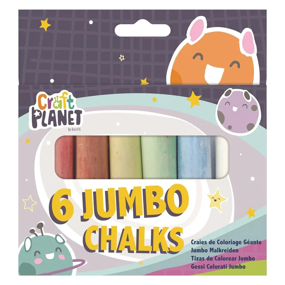 Craft Planet Jumbo farbige Kreiden (6 Stück) - Bild 1 von 1
