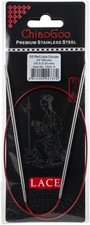 ChiaoGoo Red Lace Stainless Circular Knitting Needles 24"-Size 3/3.25mm