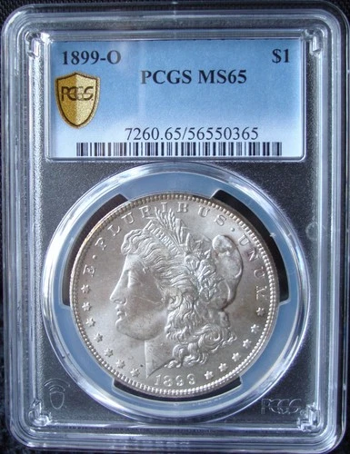 1899-O Morgan Silver Dollar - PCGS MS 65 - Gold Shield