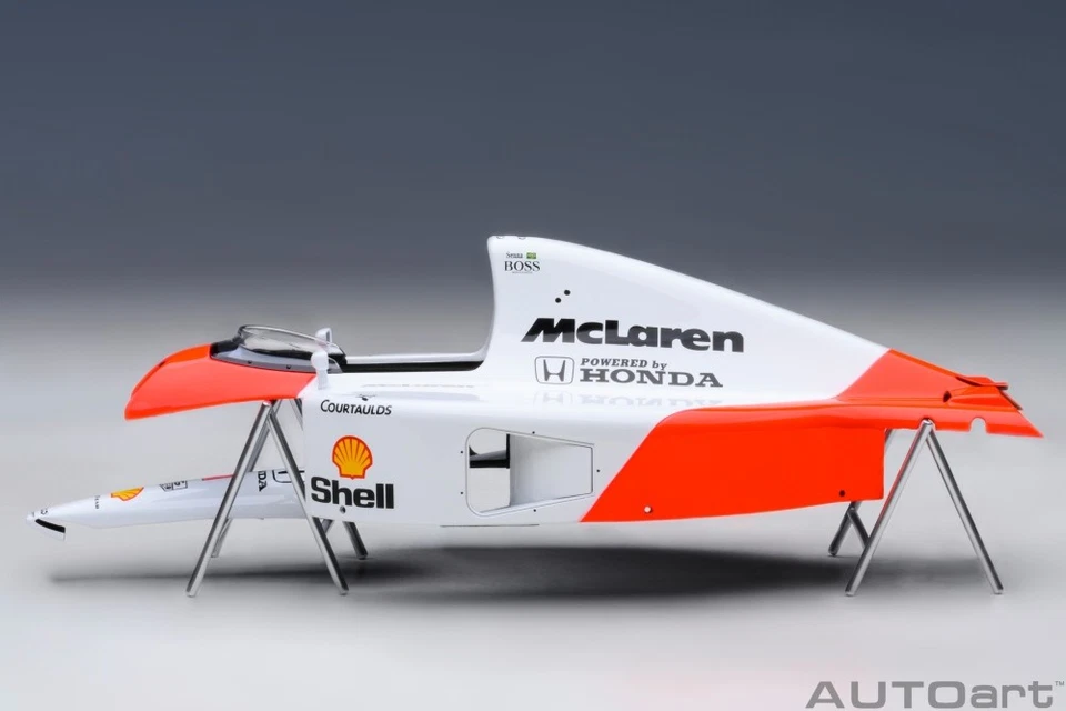 Mclaren Honda MP4/6 #1 Formula 1 1991 Bianco Rosso A.Senna Modellino 1:18 - Immagine 4 di 4