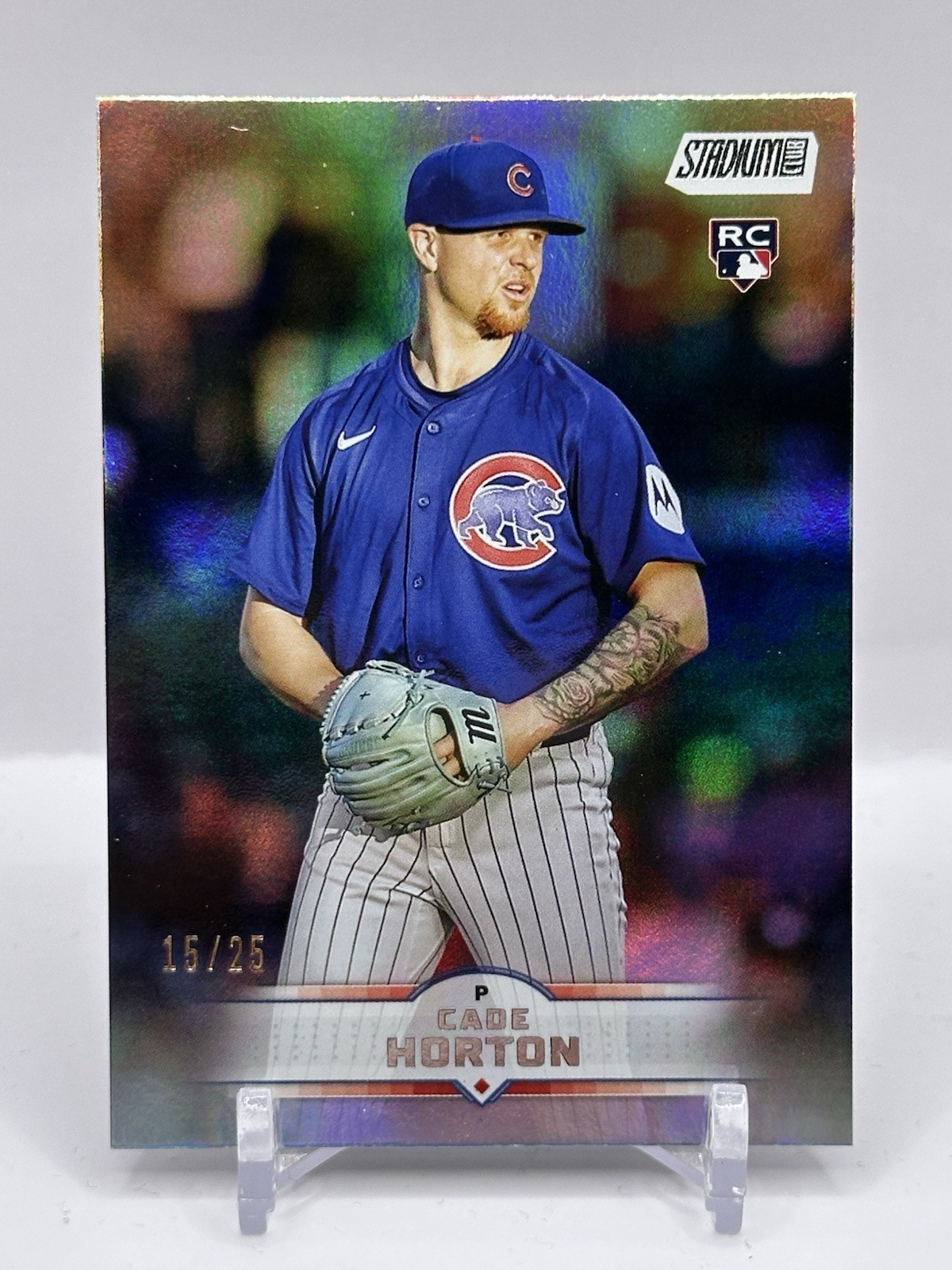 Cade Horton 2025 Topps Stadium Club Rookie Rainbow Foil 15/25 #24 - Cubs