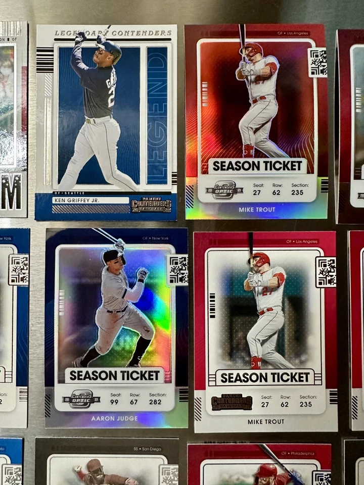 2021 PANINI CONTENDERS AARON JUDGE, SHOHEI OHTANI, TROUT, PRIZM OPTIC, LOT OF 18 - Image 4 of 4