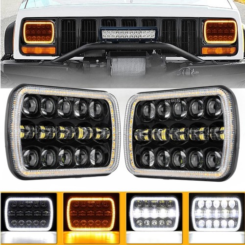 Upgrade Your Ride: 2-Piece LED Headlight Kit For Toyota Tacoma & Pickup (1995-1997) - Halo Projector Style, Hi/Low Beam + DRL