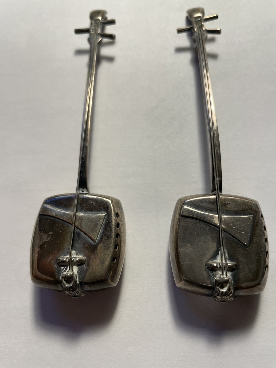 Sterling Silver Japanese Vintage Banjo Salt and Pepper