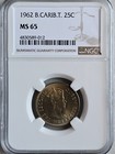 British Caribbean Territories 25 Cent 1962 NGC MS 65
