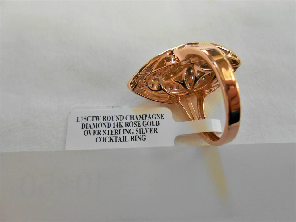 Fancy Champagne/Cognac Diamond Ring, size 8, 1.75 cts - Image 4 of 4