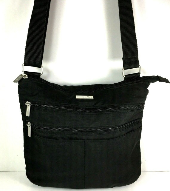 Baggallini Black Nylon Multi Pocket Crossbody Shoulder Bag eBay
