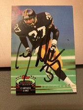 Pittsburgh Steelers CARNELL LAKE Signed Card