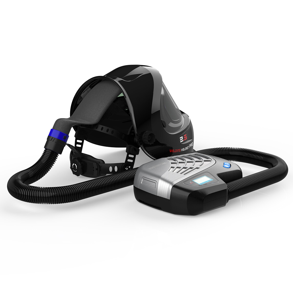 YesWelder Q800D Auto Darkening Welding Helmet with PAPR Kit