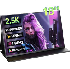 Used 18" 2K 144Hz Portable Gaming Monitor 500nits