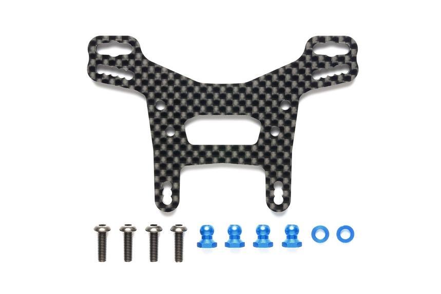 Tamiya 22058 XV-02 Carbon Damper Stay (Rear), (XV02/XV-02 Pro)