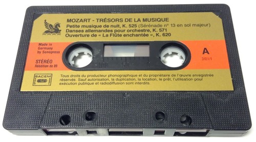 MOZART:TRESORS DE LA MUSIQUE Cassette SYMPHONIE N°42 En Ut Majeur,K.551 Jupiter - Picture 6 of 8