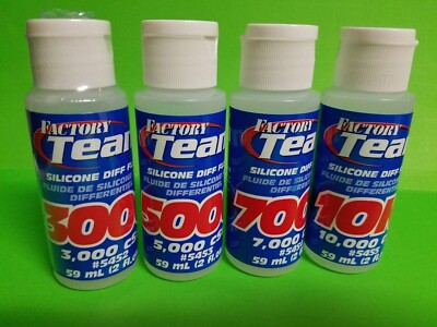 4 PACK Associated Silicone Diff Fluid Oil 3K 5K 7K 10K -3000 5000  FOR TRAXXAS