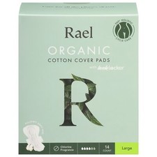 Rael Pads Cover Large Cotton Organic 12 Ea Pack of 3
