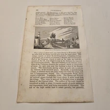 View Of Framingham Massachusetts c. 1839 Engraving (373)