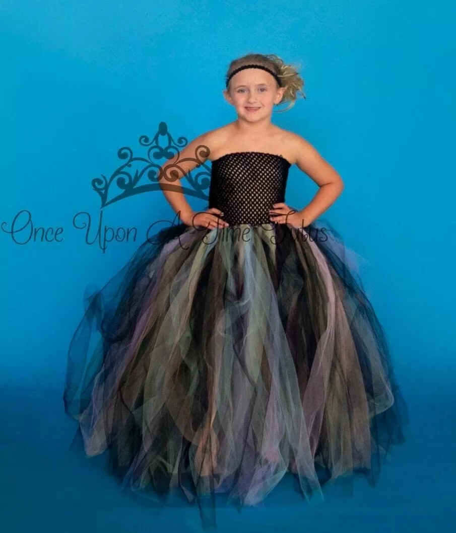 Girls black shop tulle dress