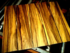 FOUR (4) PIECES THIN, KILN DRIED, SANDED EXOTIC BLACK LIMBA 24" X 6" X 1/4" WOOD