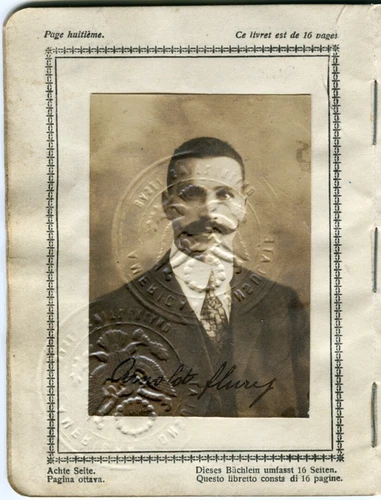 1923 Switzerland Passport with US Visa Stamps & Consulate Receipt Free Shipping - 画像9/16