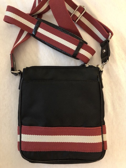 FRANKLIN COVEY BLACK CANVAS CROSSBODY SHOULDER HANDBAG in EUC