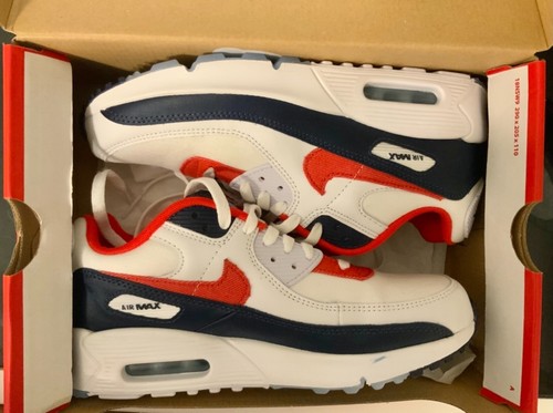 NIKE Air Max 90 USA Denim White Red 