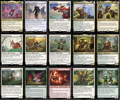 mtg naya commander deck ELITE Commander Rabbit Deck - EDH - Naya - Baylen, the Haymaker -100 Card - MTG!