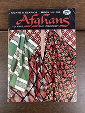 Vintage Coat’s & Clark’s Afgans to knit and Crochet Booklet 1950’s Book