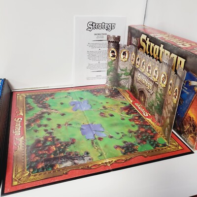 Milton Bradley Stratego 1996 Board Game. Missing 1 blue, Extra Red